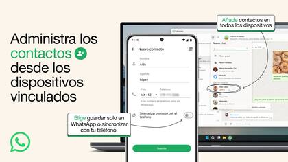 WhatsApp permitirá sumar contactos al mensajero desde la web o la app para computadoras