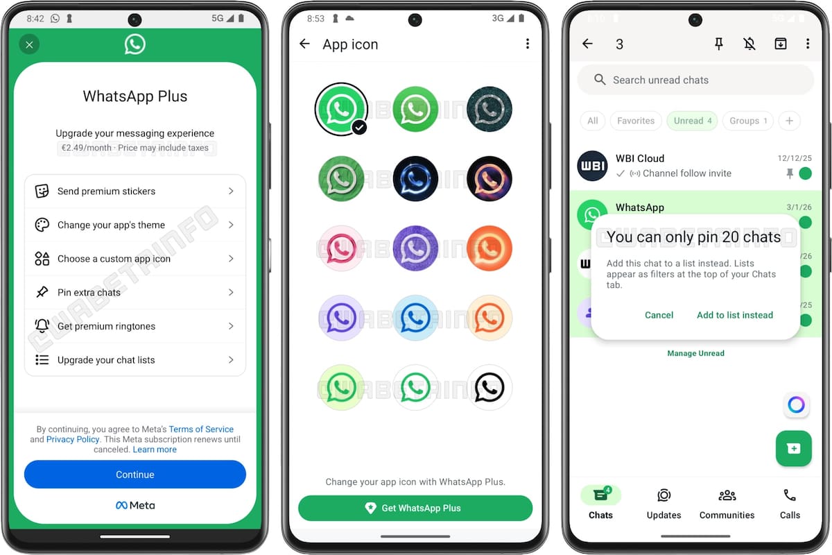 WhatsApp Plus es la membresía paga para el mensajero que está probando Meta