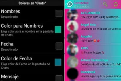 WhatsApp Plus permite personalizar distintos aspectos de la interfaz del servicio de mensajería