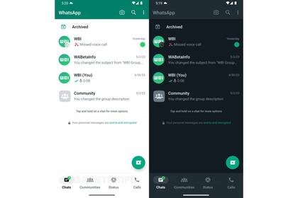 WhatsApp prepara un cambio en la interfaz de Android, que ubicaría la barra de herramientas en la parte inferior de la pantalla