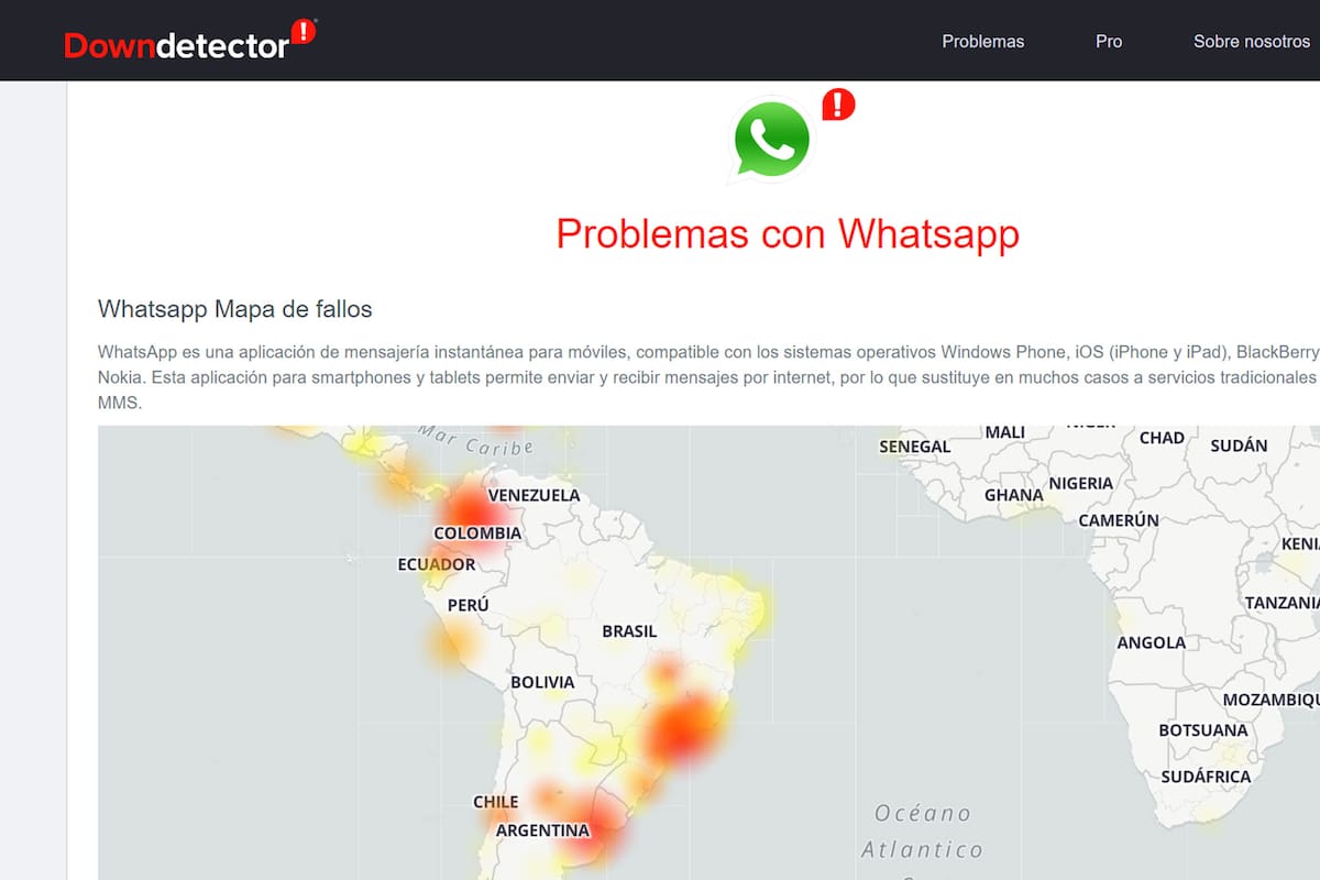 WhatsApp presenta problemas de forma global, en especial en la Argentina y gran parte de la región