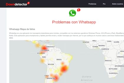 WhatsApp presenta problemas de forma global, en especial en la Argentina y gran parte de la región