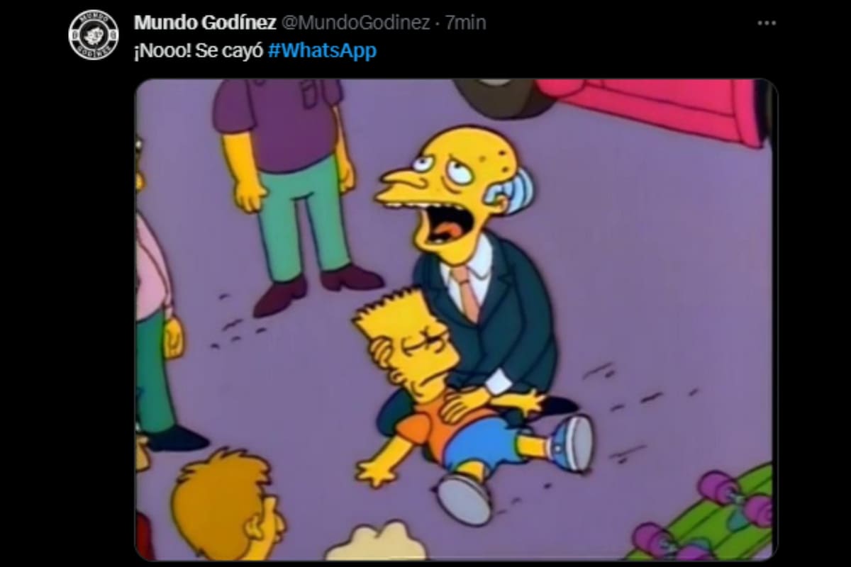 WhatsApp se cayó y estallaron los memes (Captura Twitter)