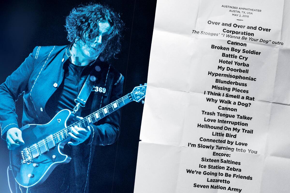 White y la lista de su show en Austin, Estados Unidos, en mayo de este año