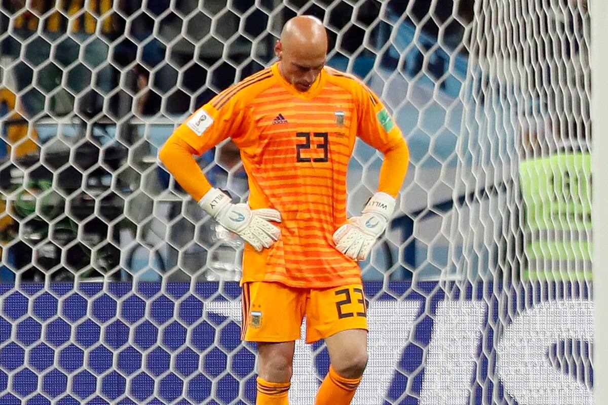 Wilfredo Caballero fue el arquero de la selección argentina en la goleada sufrida ante Croacia, por 3-0