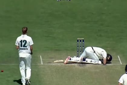 Will Pucovski sufrió una conmoción cerebral tras ser alcanzado por el lanzamiento de Riley Meredith en el partido entre Victoria y Tasmani, de la liga de cricket de Australia.