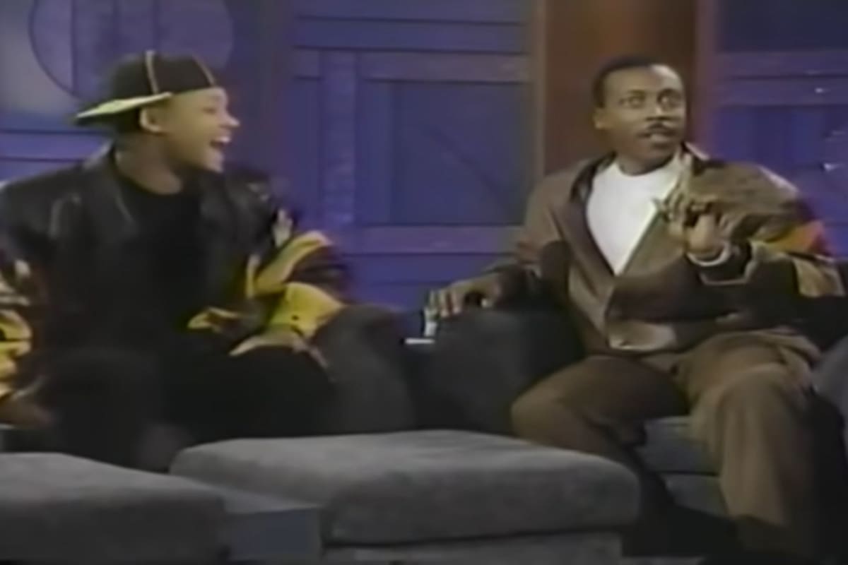 Will Smith en su participación en The Arsenio Hall Show