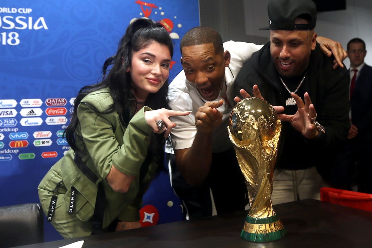 Will Smith, la cantante Era Strefi y el reggaetonero Nicky Jam, que participarán en la ceremonia de clausura, y la Copa del Mundo