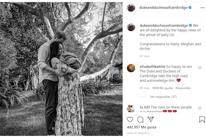 William se refirió cariñosamente a su nueva sobrina como Lili