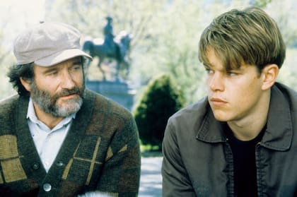 Williams y Damon en la famosa escena del parque