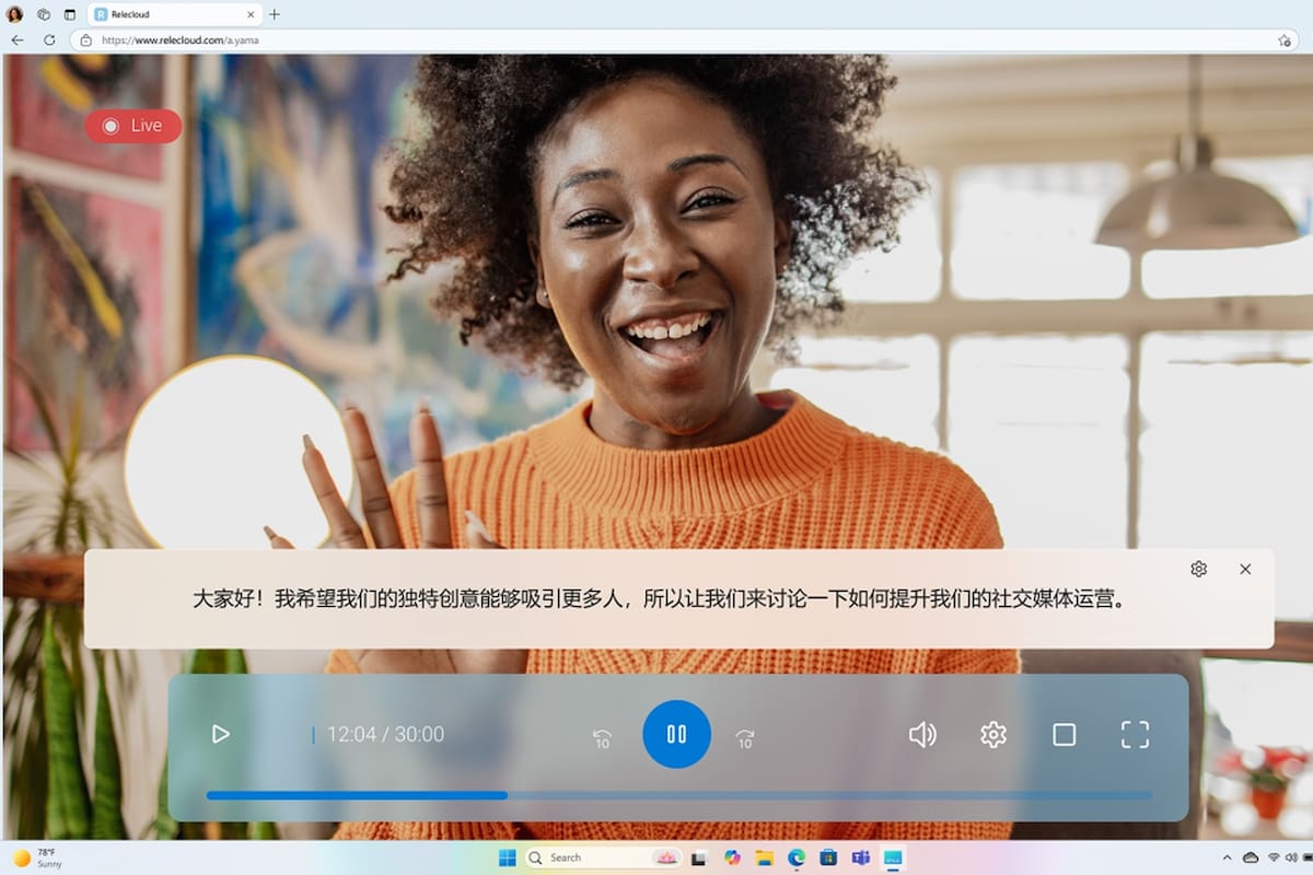 Windows 11 ahora puede usar la IA Copilot para generar subtítulos en tiempo real de cualquier audio dentro de Windows 11