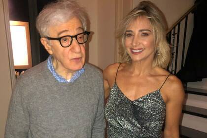 Woody Allen con Andrea Ghidone anoche, en Nueva York