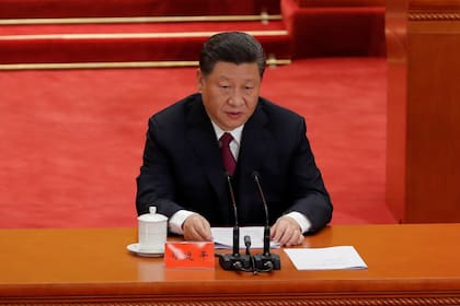 Xi, durante el aniversario del acto fundacional del PCCh