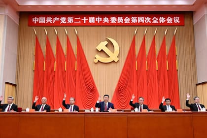 Xi Jinping durante el último plenario del Partido Comunista