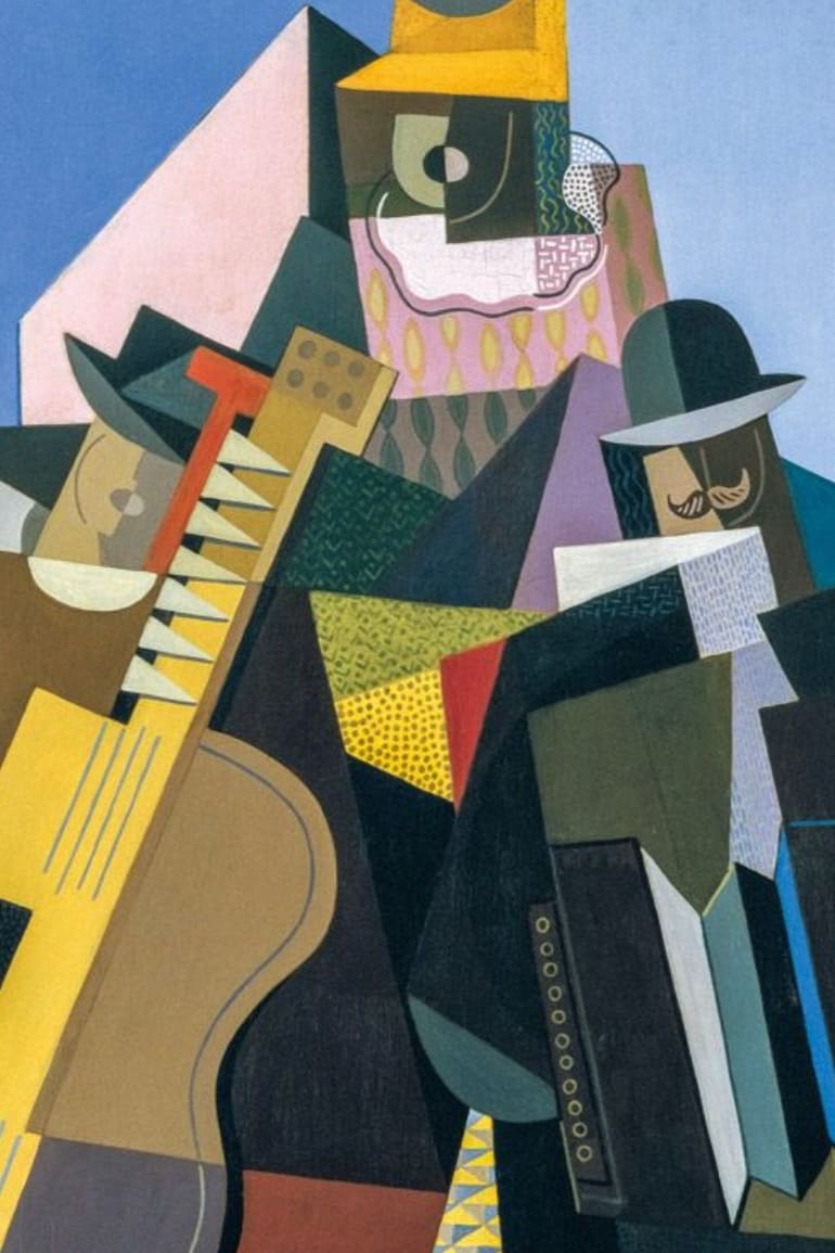 Detalle de La canción del pueblo (1927), donada por Eduardo Costantini al Malba