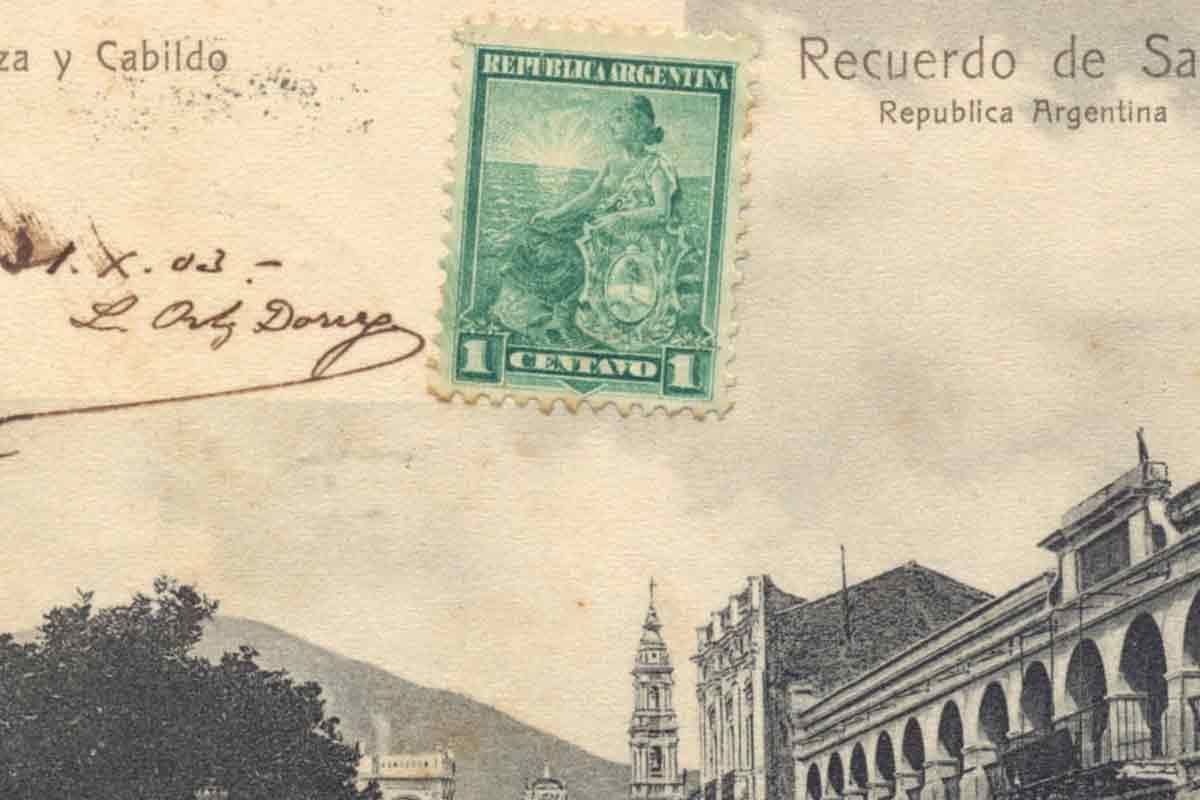 Tarjeta postal de Tierra del Fuego, Argentina.