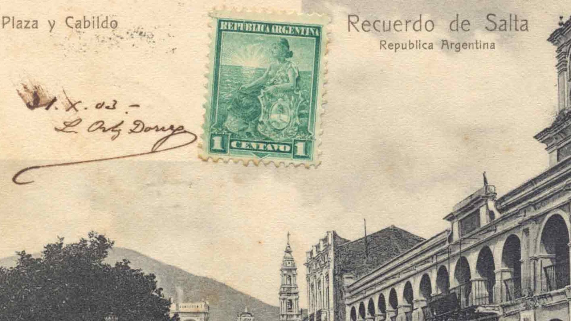 Tarjeta postal de Tierra del Fuego, Argentina.
