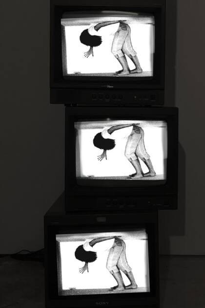Obra de Silvia Rivas, de la serie Llenos de esperanza, 2003