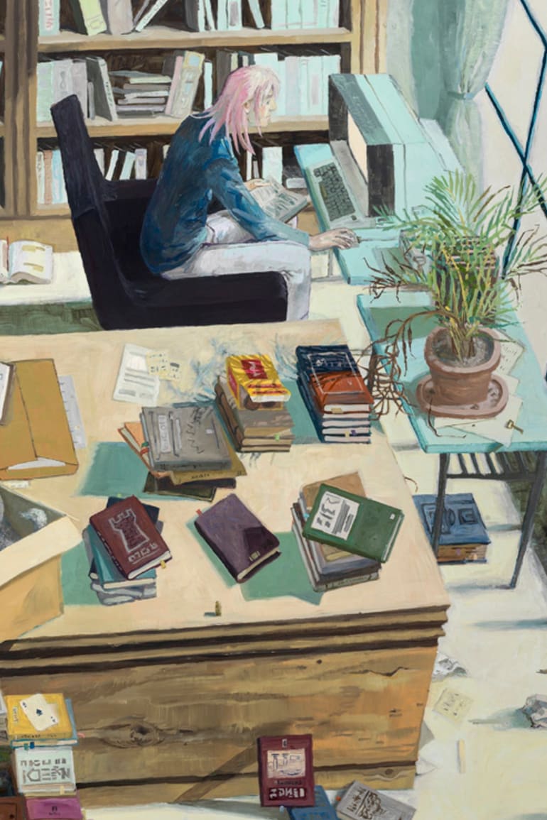 Detalle de la obra "Retrato del artista como un joven escritor"