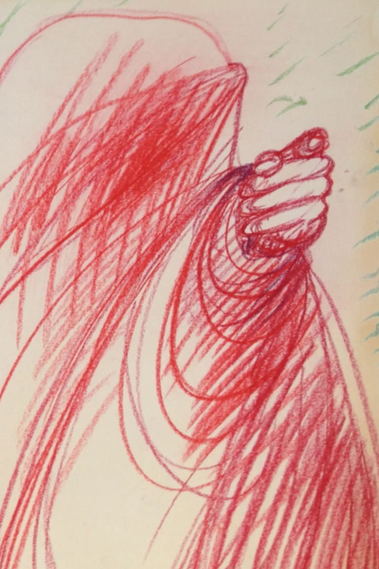 Detalle de una obra sin título de la serie La peste en Ceppaloni (1978)