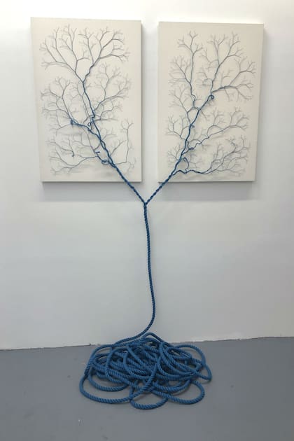 La galería brasileña Zipper exhibió en Parc obras de Janaina Mello Landini, similares a una que Facebook instalará en Silicon Valley