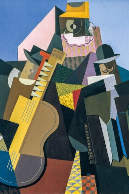 Detalle de La canción del pueblo (1927), donada por Eduardo Costantini al Malba