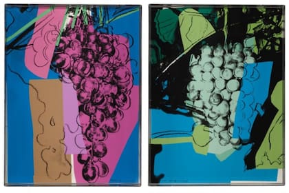 Detalle de Uvas (conjunto de seis), obra de Andy Warhol por la que se pagaron $375.000 dólares