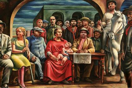 Chacareros, de Antonio Berni (detalle), una de las obras más destacadas de la colección del Museo Sívori