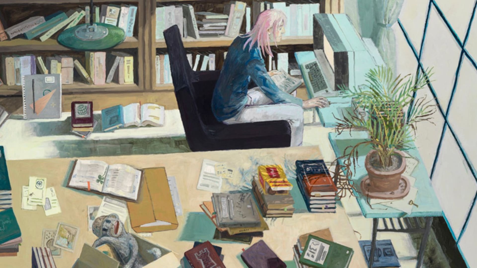 Detalle de la obra "Retrato del artista como un joven escritor"