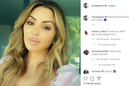 La publicación de Larsa en Instagram que disparó las acusaciones de infidelidad a Scottie Pippen de parte de los usuarios.