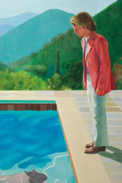 Detalle de Retrato de un artista (piscina con dos figuras)