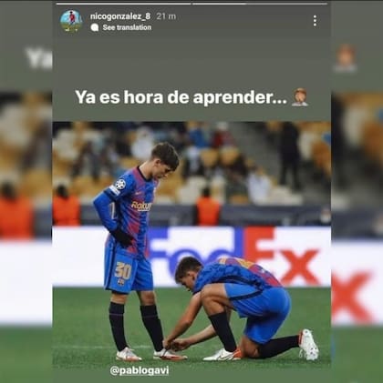 "Ya es hora de aprender...", la historia con la que Nico González escrachó a Gavi
