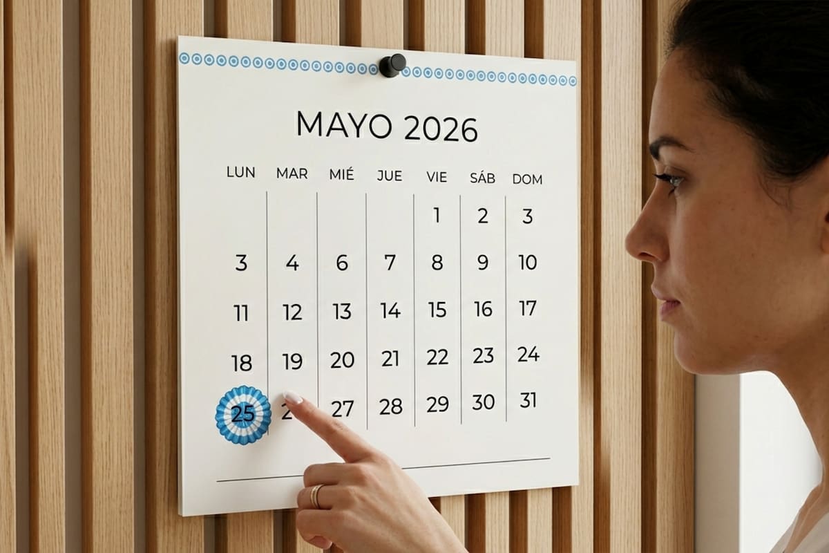 Ya es posible conocer en qué día cae el feriado del 25 de mayo (imagen ilustrativa generada con IA)