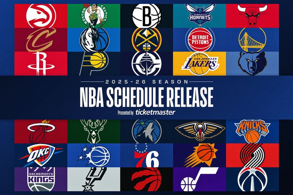 Ya está listo el calendario de la temporada 2025-2026 de la NBA (NBA)