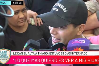 "Ya está, ya me estoy yendo a casa, estoy libre", dijo Thiago Medina tras salir de la internación (Foto: Captura de TV / América)