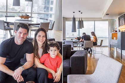 Ya habían vivido juntos, pero este amplio tres ambientes, donde viven con su hijo Bruno, fue el primero que montaron de cero
