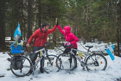 Ya pedalearon más de 13.000 kilómetros y recorrieron más del 60 por ciento de Italia