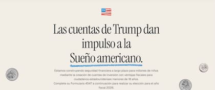 Ya se puede inscribir a los niños en las cuentas Trump (trumpaccounts.gov)