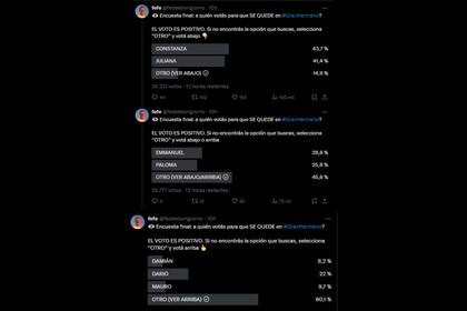 Ya se realizan las encuestas de intención de voto en las redes sociales (Captura X @fedeebongiorno)