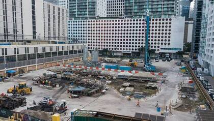 Yacimiento arqueológico en Brickell, Miami.