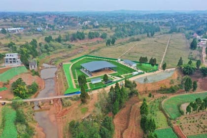 Yacimiento de Mengxihe, dodne se halló una abundancia de restos fósiles