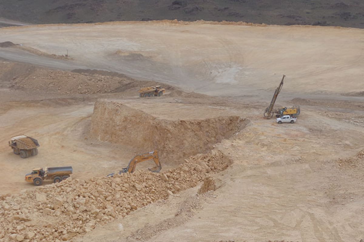 Yacimiento de Patagonia Gold en estancia La Bajada, Santa Cruz.