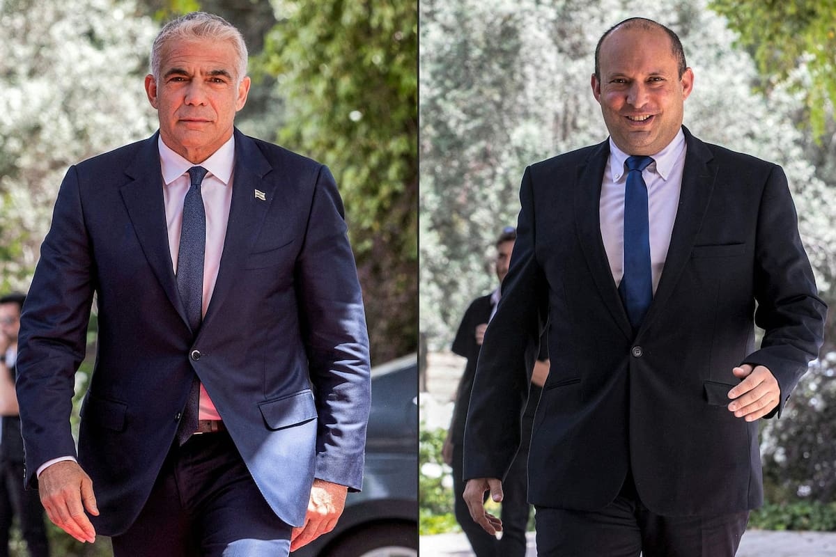 Yair Lapid y Naftali Bennett se reunieron en mayo de 2021