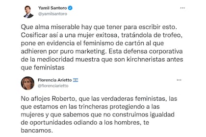 Yamil Santoro y Florencia Arietto salieron a apoyar a Roberto García Moritán