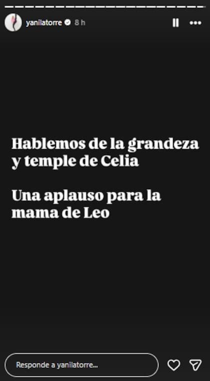 Yanina Latorre compartió detalles de la conversación que mantuvo Celia Cuccittini con Florencia Peña (Foto: Instagram @yanilatorre)