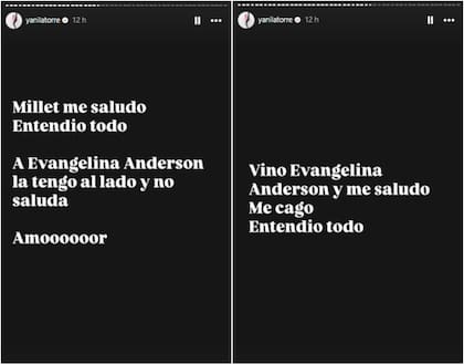 Yanina Latorre reveló cómo fue su encuentro con Evangelina Anderson durante los Martín Fierro (Foto: Instagram @yanilatorre)