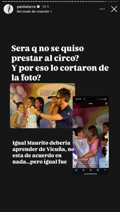 Yanina Latorre reveló que Vicuña estuvo en el festejo de Magnolia que Suárez organizó en su casa el sábado (Foto: Instagram @yanilatorre)