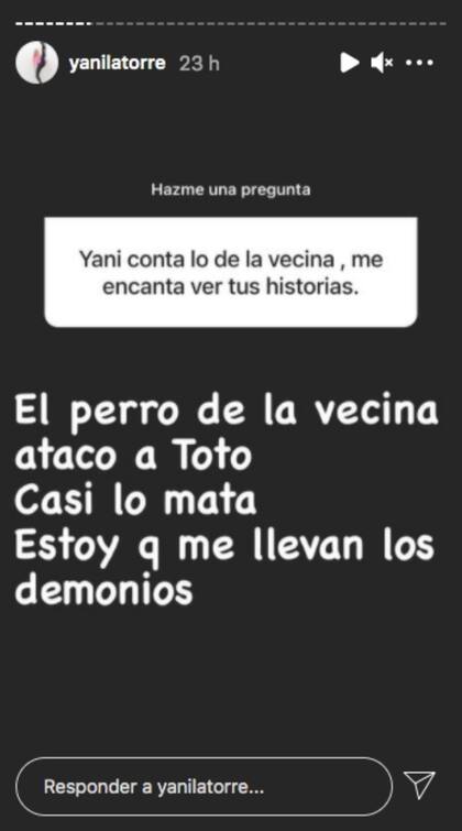 Yanina Latorre utilizó su red social para mostrar su enojo y preocupación