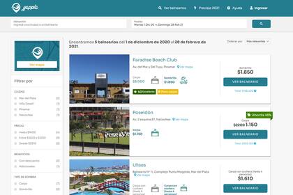 Yappla cuenta con más de 30 balnearios, y esperan alcanzar a las 50 locaciones antes de fin de este año, con reserva y pago online