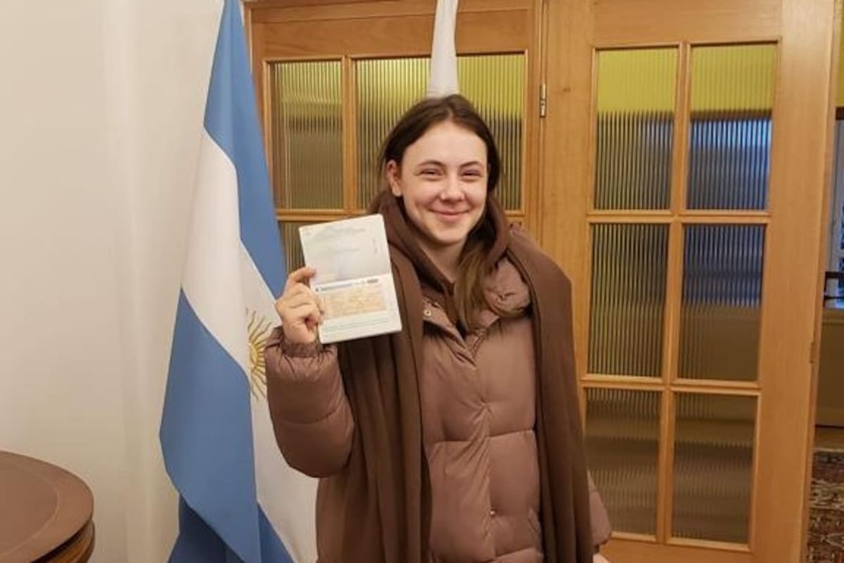 Yaryna, a través del consulado en Polonia, obtuvo la primera visa humanitaria para poder vivir en la Argentina